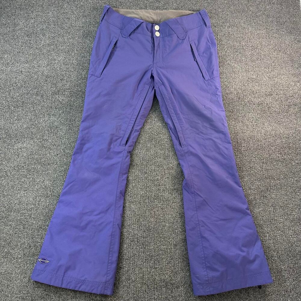 Sims Snowboards Women’s Insulated Snow Pants Low Rise Flare Y2K Snow Bunny XS